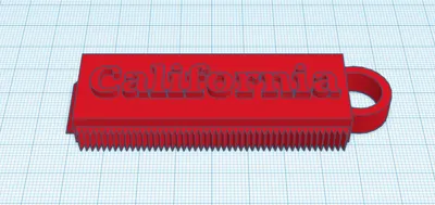 California wax comb keychain