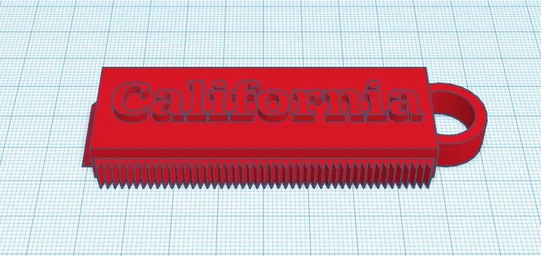 California wax comb keychain