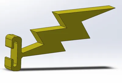 Croc Strap Lightning Bolt