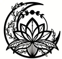Déco murale lune et lotus — photo 1