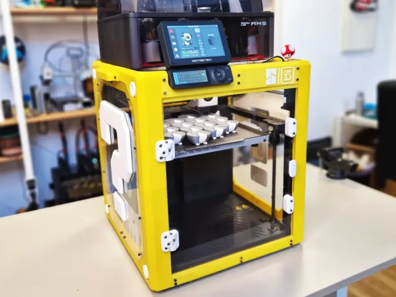 Bambu Lab P1P Super Mario Enclosure Mod Carcasa