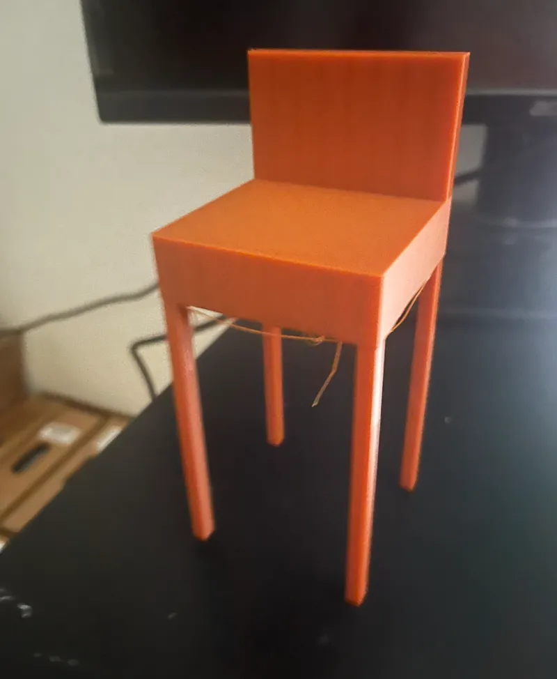 Stool with Four Long Legs 