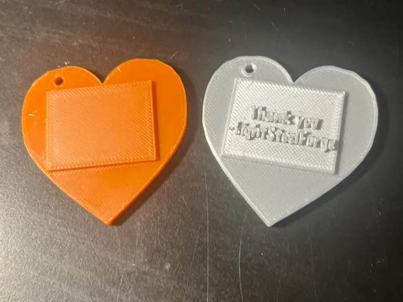 Heart Shaped Keychain with Empty Space