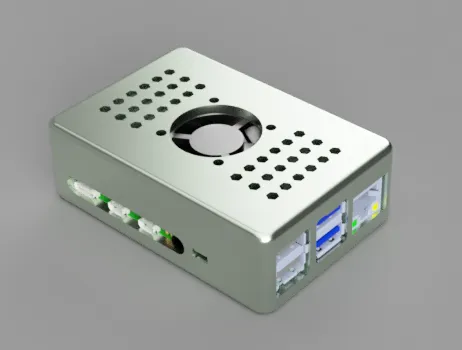 Raspberry pi 4 case with 33mm fan