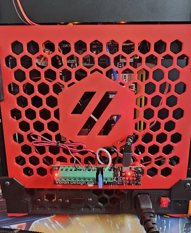 Voron V0.2 Rear Panel with Klipper Expander Mount