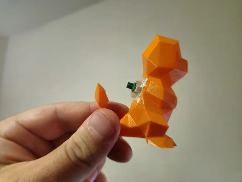 Low-Poly Charmander with Cherry MX keyboard switch
