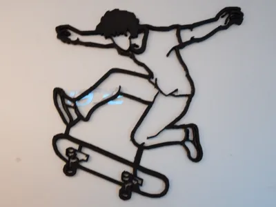 Kickflip 2D art for wall.