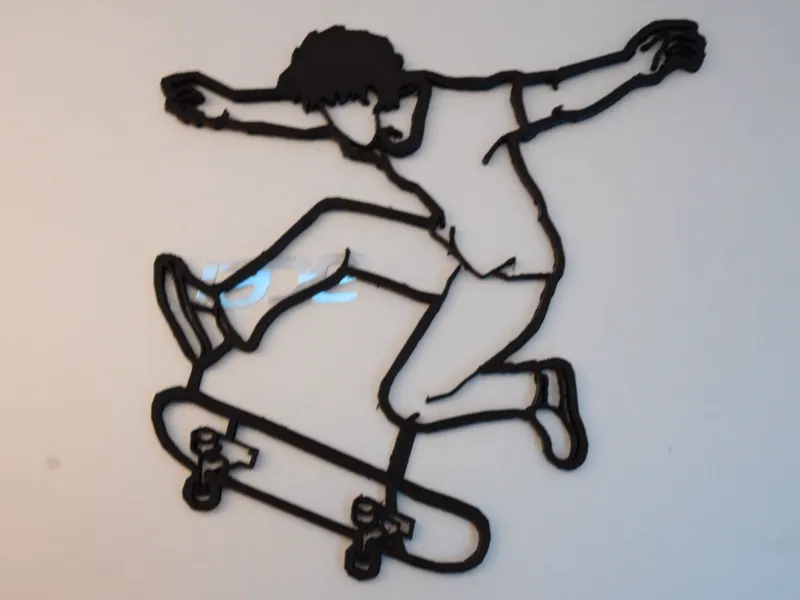 Kickflip 2D art for wall.