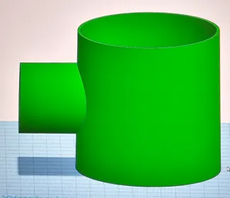4 inch x 4 inch x 2 inch pipe tee