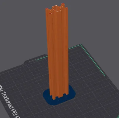 2040 Extrusion Exact Dimensions 250MM Height