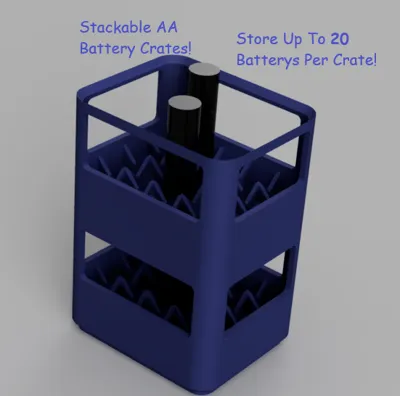 Minimalist Stackable Battery Crate