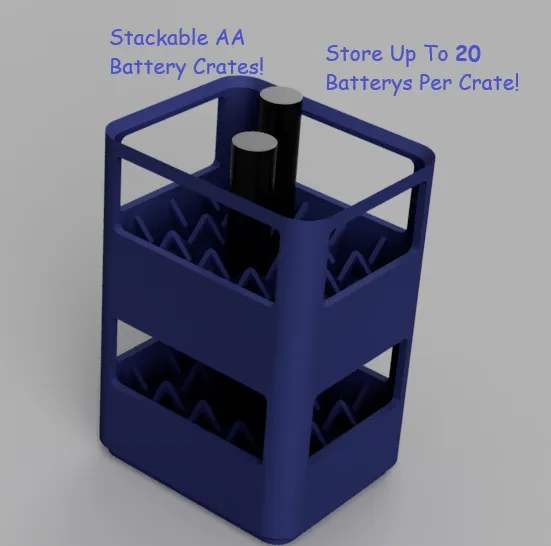 Minimalist Stackable Battery Crate