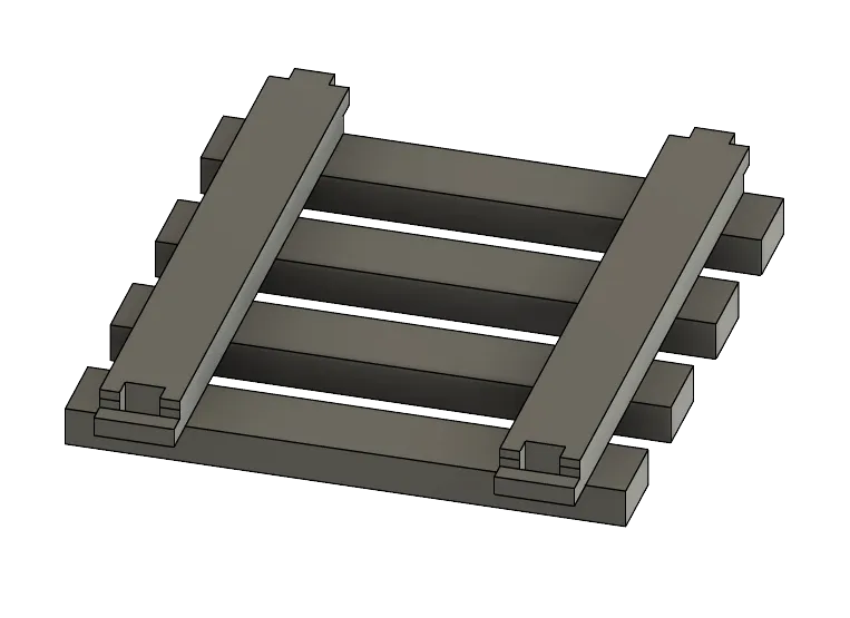 modular minecraft rails; straight, right, and left