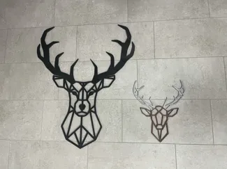 Deer Wall Art, Decorative 2D Sculpture