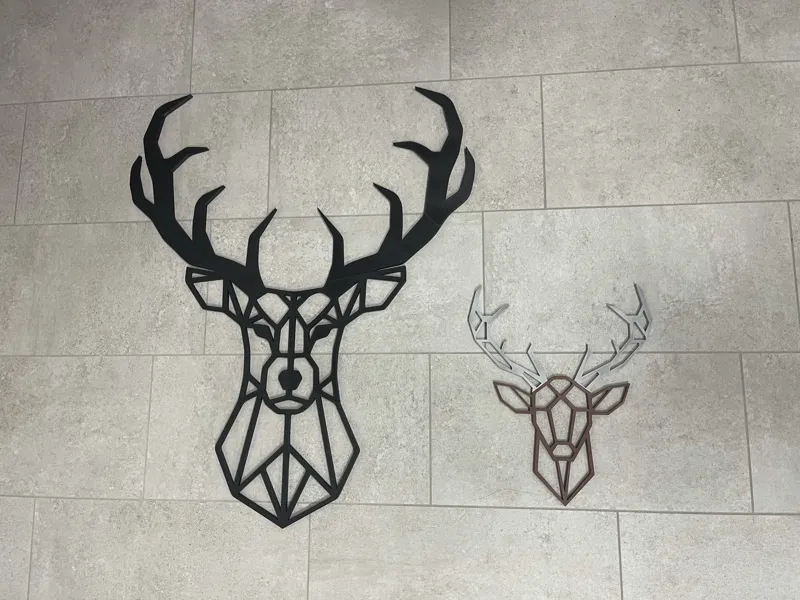 Deer Wall Art, Decorative 2D Sculpture