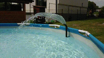 Pool fountain view 2