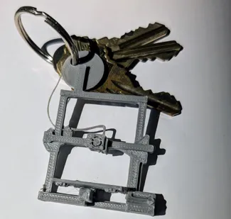 Ender 3 Print in Place, Supportless, Fast Keychain