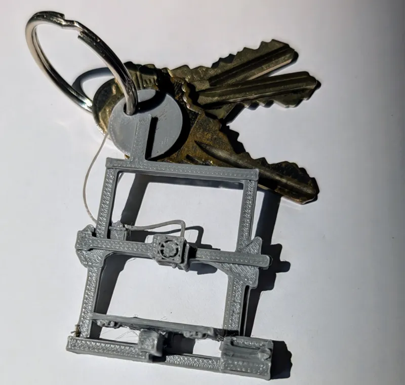 Ender 3 Print in Place, Supportless, Fast Keychain