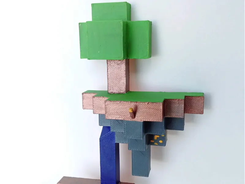 Minecraft Floating Islands Wall Art / Key Holder