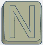 Keycap Letter N