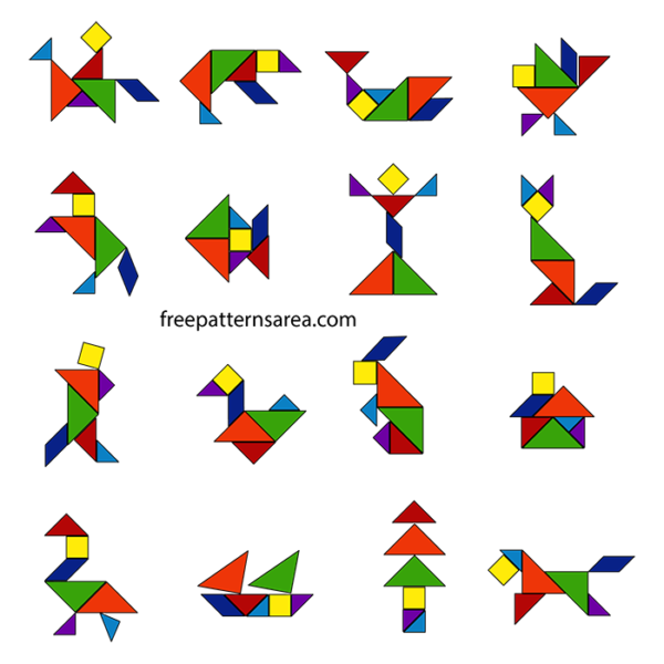 Tangram Puzzle Shapes Images Pictures