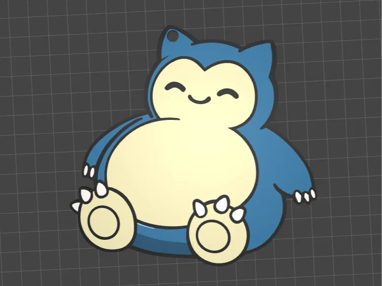 cute snorlax keychain