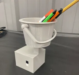 Minecraft Dolphin&Bucket Pen Holder