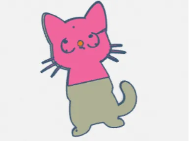 Swinging Cat Magnet
