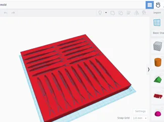 Fluke soft plastic mold