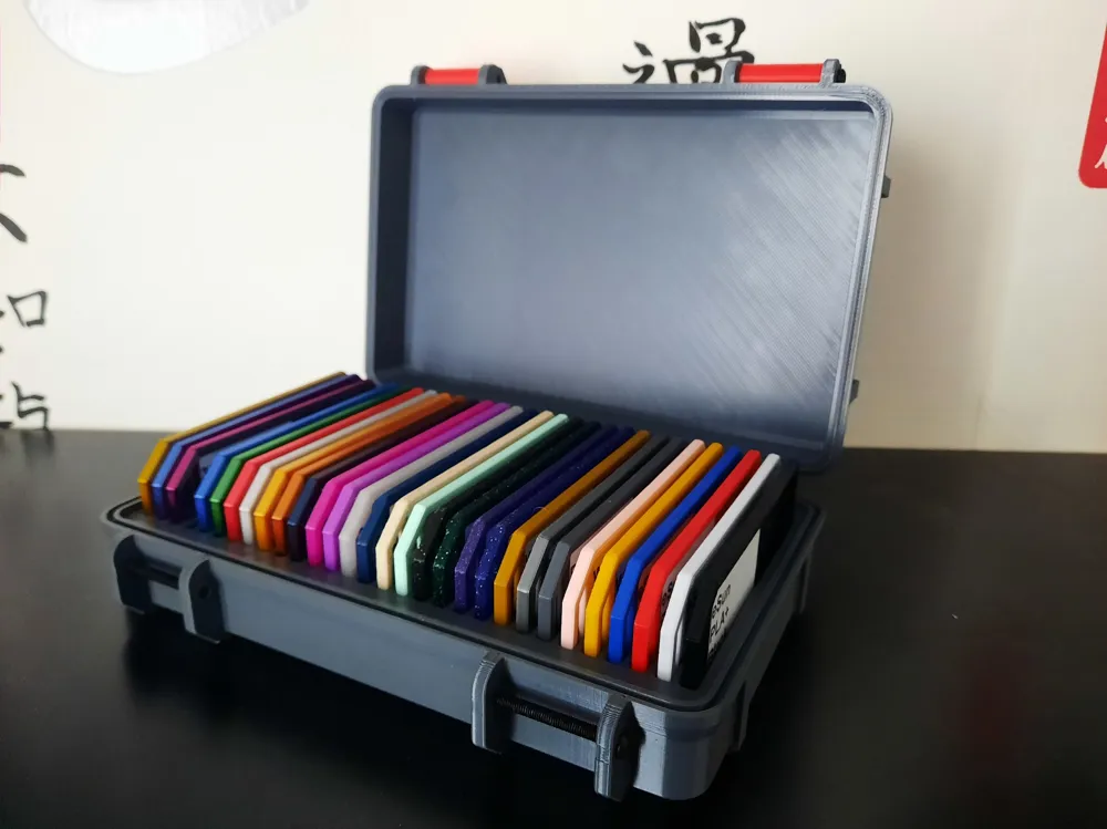 Rugged filament sample box | Remix Remixed by kaksu89 - MakerWorld