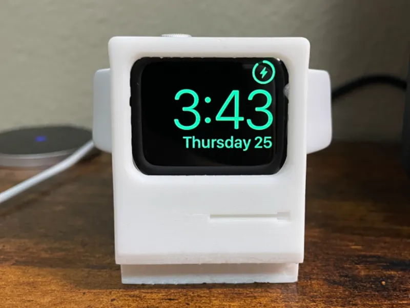 Macintosh style Apple Watch Charge Stand