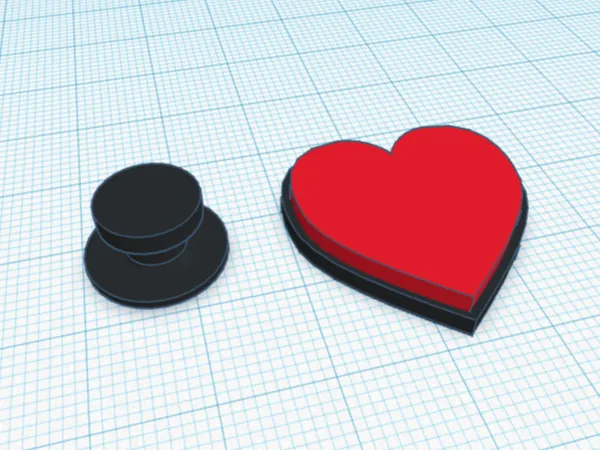 Red Heart Croc Charm