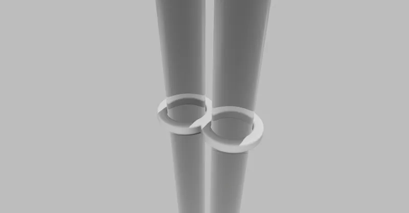 4mm PTFE Tube Clip/Connector STL/3MF/STEP
