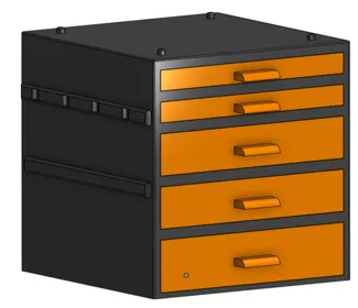 Storage sorter for screw and tool With magnetslots