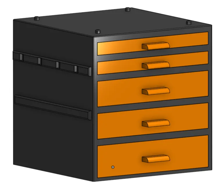 Storage sorter for screw and tool With magnetslots