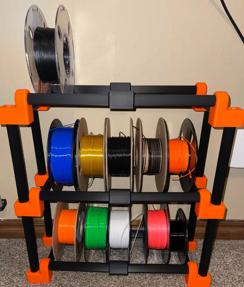 Fully 3D Printable Modular Filament Rack