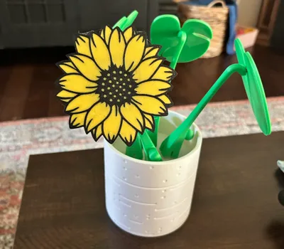 Magnetic Sunflower Coaster