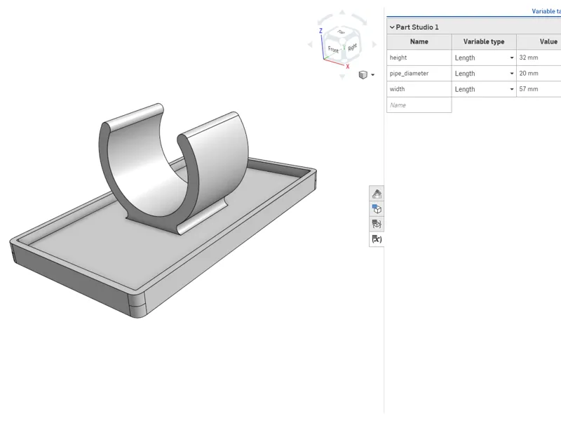 Parametric RepRack label holder clip