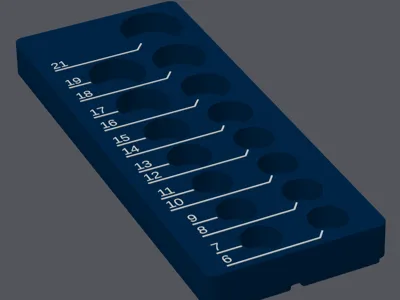 Craftsman 3/8" Metric Sockets [Gridfinity]