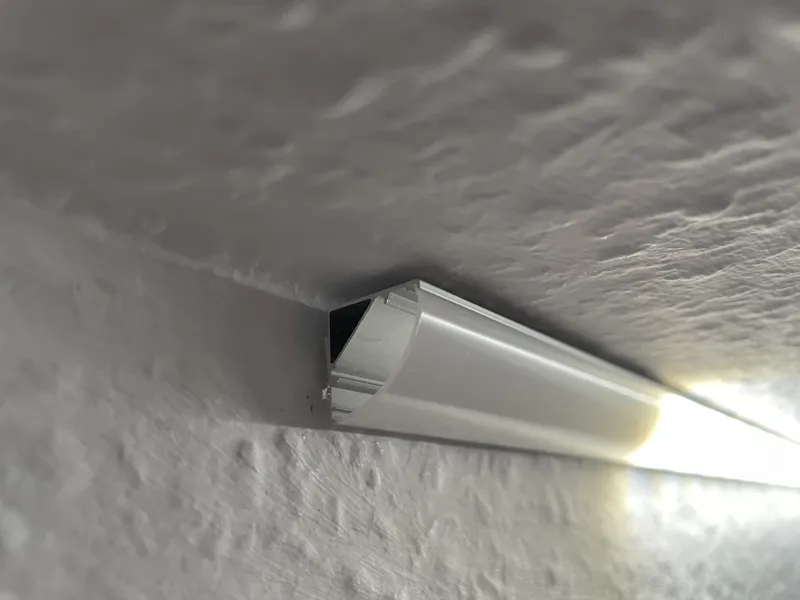 LED profile v shape end cap