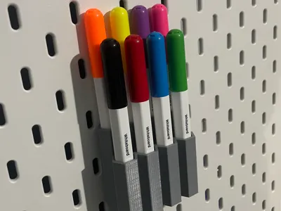 Whiteboard Pen Holder for Ikea SKÅDIS Pegboard