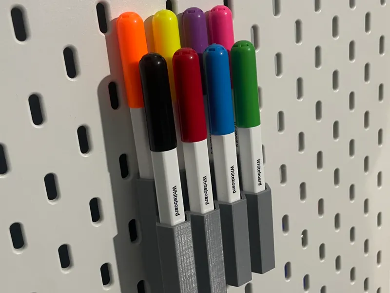 Whiteboard Pen Holder for Ikea SKÅDIS Pegboard