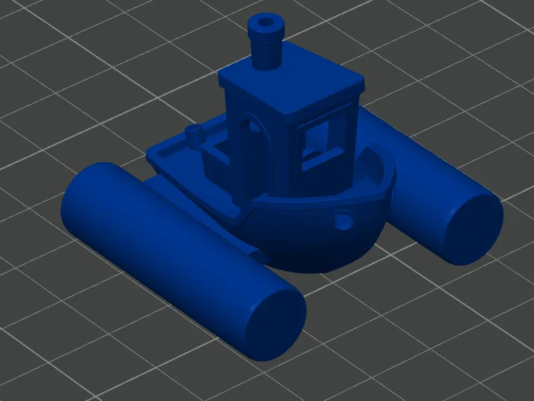 Mini floatable benchy