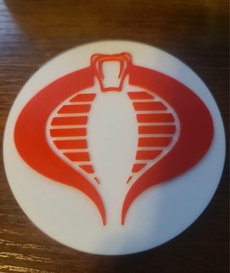 cobra logo drink coaster