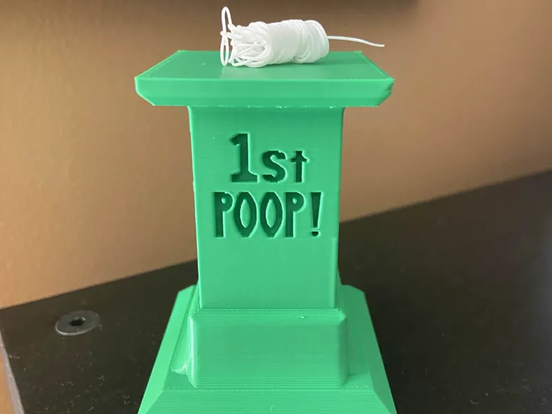 First Poop Pedestal!
