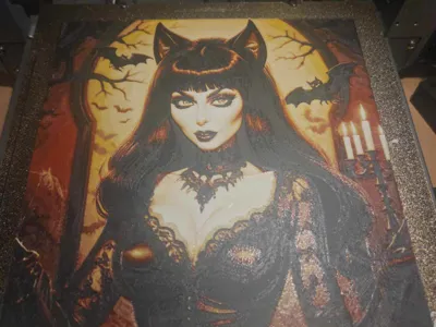 HueForge - Elvira, Mistress of the Dark - Fan Art
