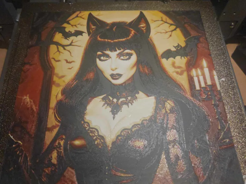 HueForge - Elvira, Mistress of the Dark - Fan Art