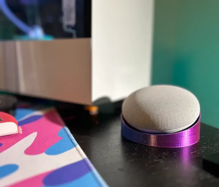 Tilted Google Nest Mini Holder - Free 3D Print Model - MakerWorld