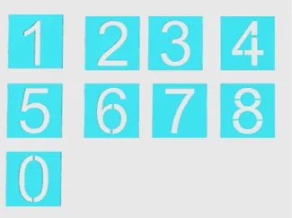 喷漆数字标牌 60*60