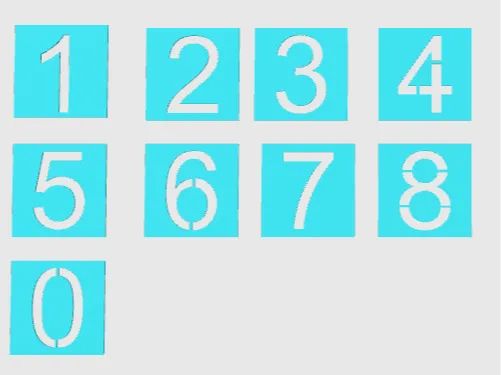 喷漆数字标牌 60*60